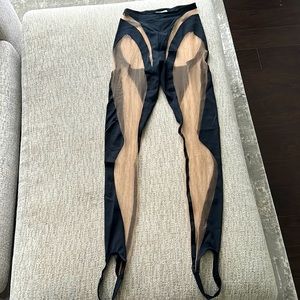 Mugler sheer panel leggings